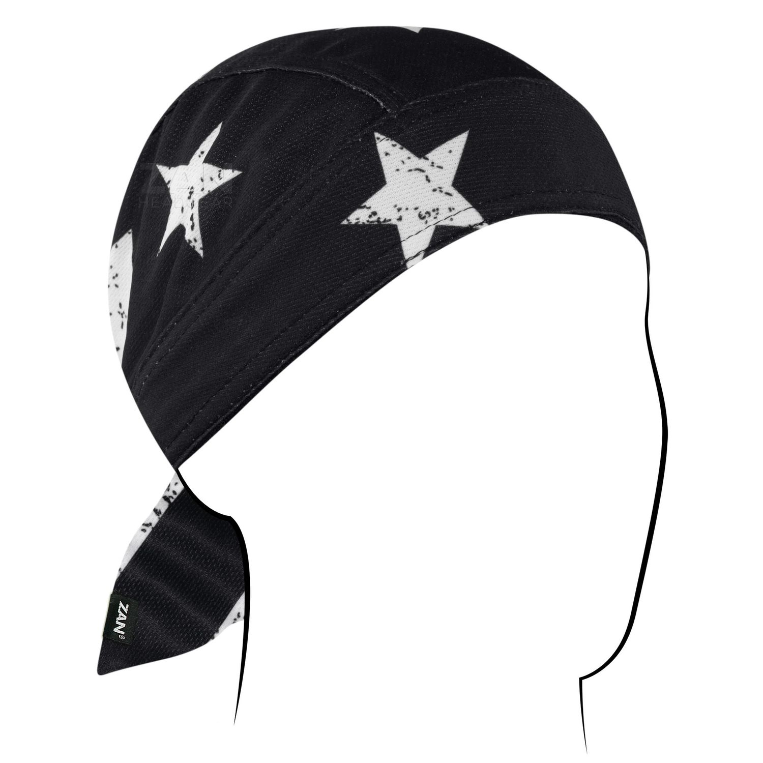 Zan Flydanna Polyester Micromesh Black & White Flag ZM091 Zan Flydanna Polyester Micromesh Black & White Flag ZM091
