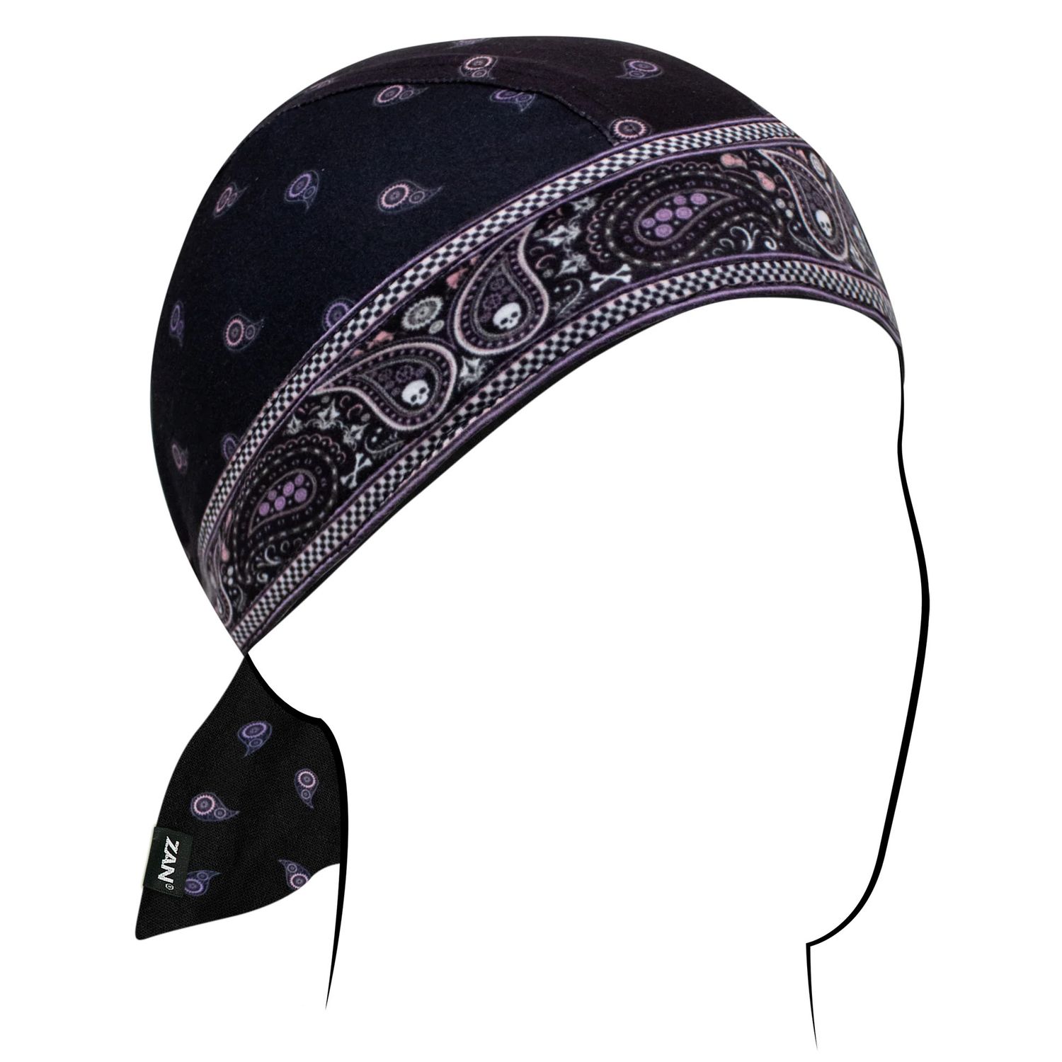 Zan Flydanna SportFlex UPF50+ Pink & Purple Paisley Classic ZL019