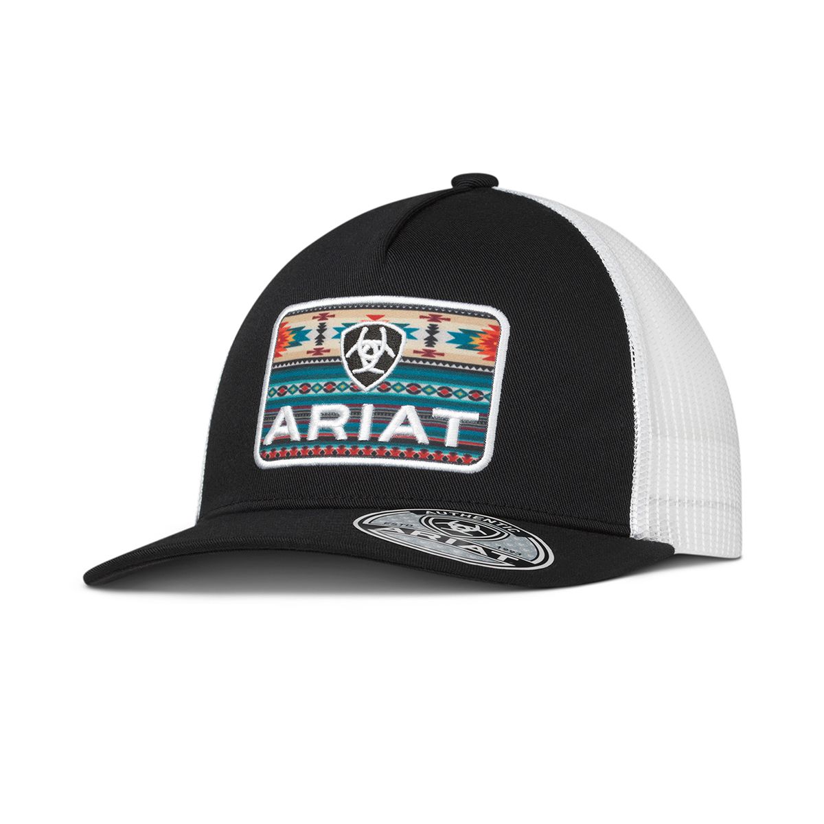 Ariat Mens Cap Rectangle SouthWestern Patch Black A300085801
