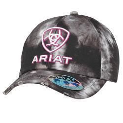 Ariat Ladies PonyFlo Cap Tie Dye 3D Embroidered Black A300088701 Ariat Ladies PonyFlo Cap Tie Dye 3D Embroidered Black A300088701