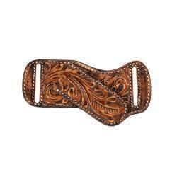 3D Knife Sheath Horizontal Pancake Hand Tooled Brown D8402302