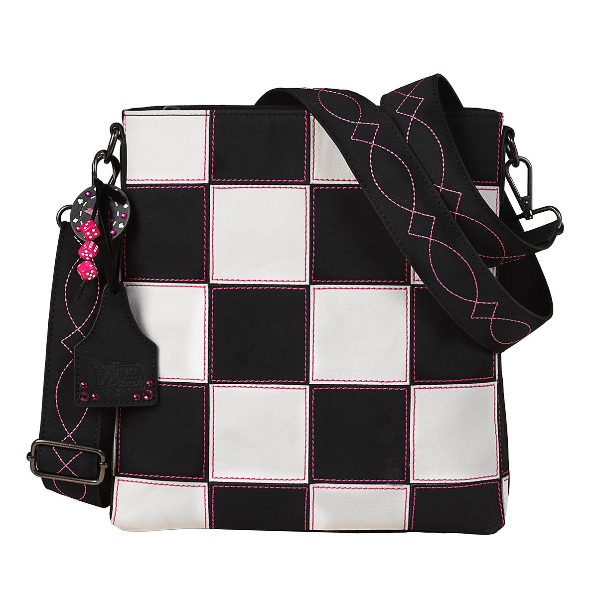 Angel Ranch Sadie Style Crossbody Bag Black and White D330012162 Angel Ranch Sadie Style Crossbody Bag Black and White D330012162