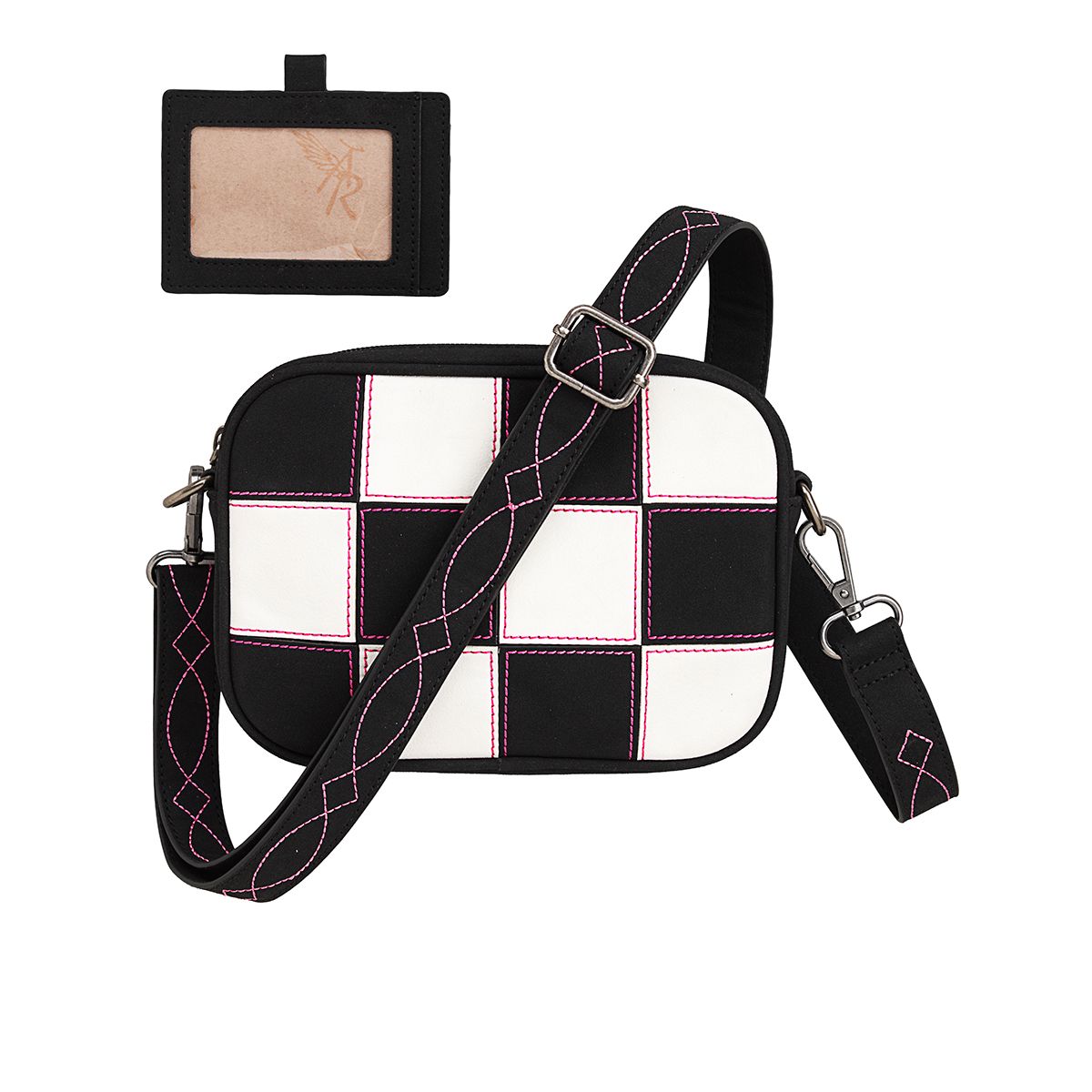 Angel Ranch Sadie Style Belt Bag Black and White D330012262