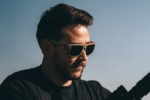 Heatwave XL Vise Z87 Sunglasses: DESERT TAN: Black Lens