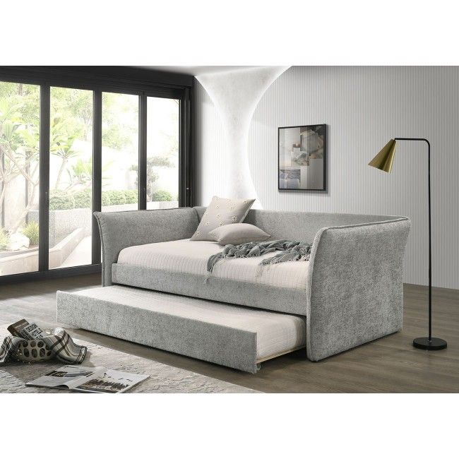 Yuri Twin Daybed w/ Trundle in Gray (FM1203GY-BED) Yuri Twin Daybed w/ Trundle in Gray (FM1203GY-BED)