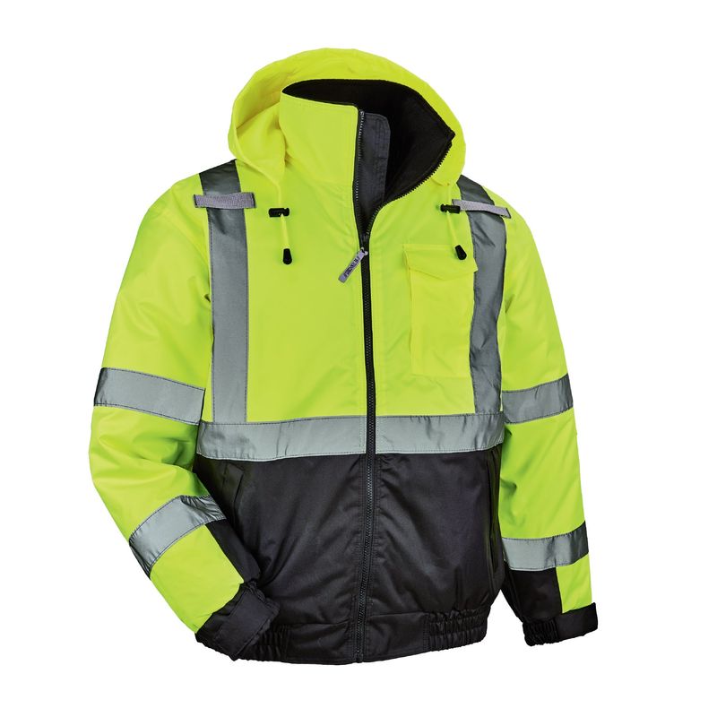 Ergodyne GloWear Orange Hi-Vis Winter Bomber Jacket, Class 3- 8377