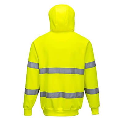 Portwest NON-FR Hi-Vis Hooded Sweatshirt Yellow- B304