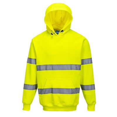 Portwest NON-FR Hi-Vis Hooded Sweatshirt Yellow- B304
