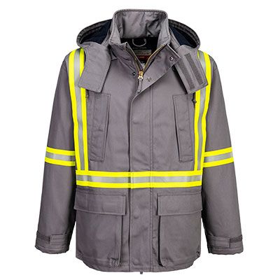 Portwest FR Insulated Parka Gray FR610