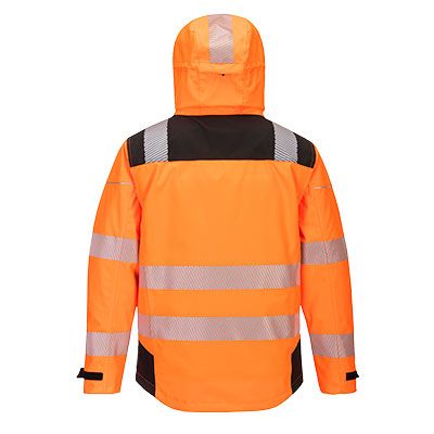 Portwest NON-FR PW3 Extreme Rain Jacket, Orange/Black- PW360