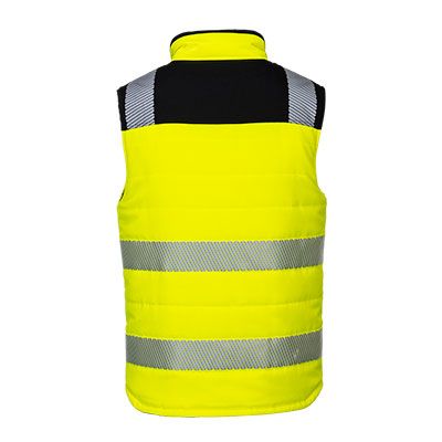 Portwest NON-FR PW3 Hi-Vis Bodywarmer Vest, Yellow/Black- PW374