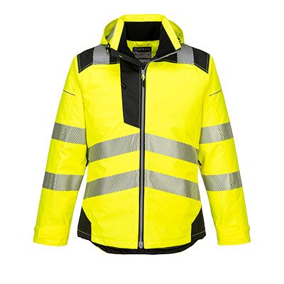 Portwest NON-FR PW3 Hi-Vis Winter Jacket, Yellow/Black- T400