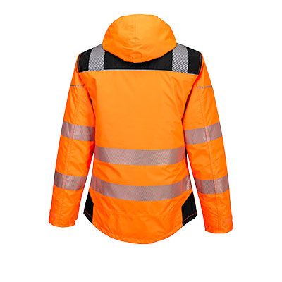 Portwest NON-FR PW3 Hi-Vis Winter Jacket, Orange/Black- T400