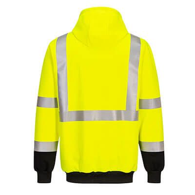 Portwest NON-FR 2-Tone Hooded Sweatshirt, Yellow/Black- UB324