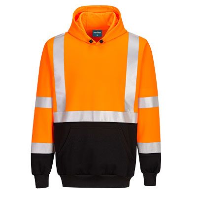 Portwest NON-FR 2-Tone Hooded Sweatshirt Orange/Black UB324