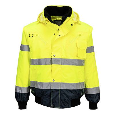 Portwest NON-FR 3in1 Bomber Jacket, Yellow/Navy- UC465
