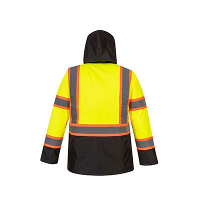 Portwest NON-FR Hi-Vis Contrast Traffic Jacket, Yellow/Black- US369