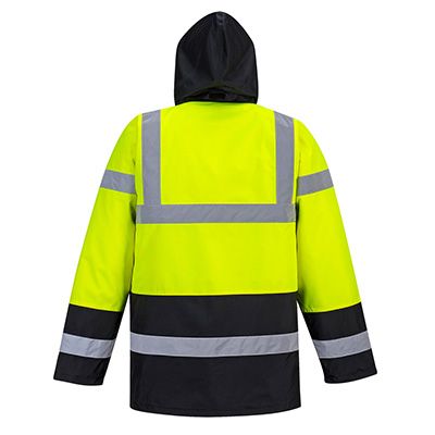 Portwest NON-FR Hi-Vis Contrast Traffic Jacket, Yellow/Black- US466