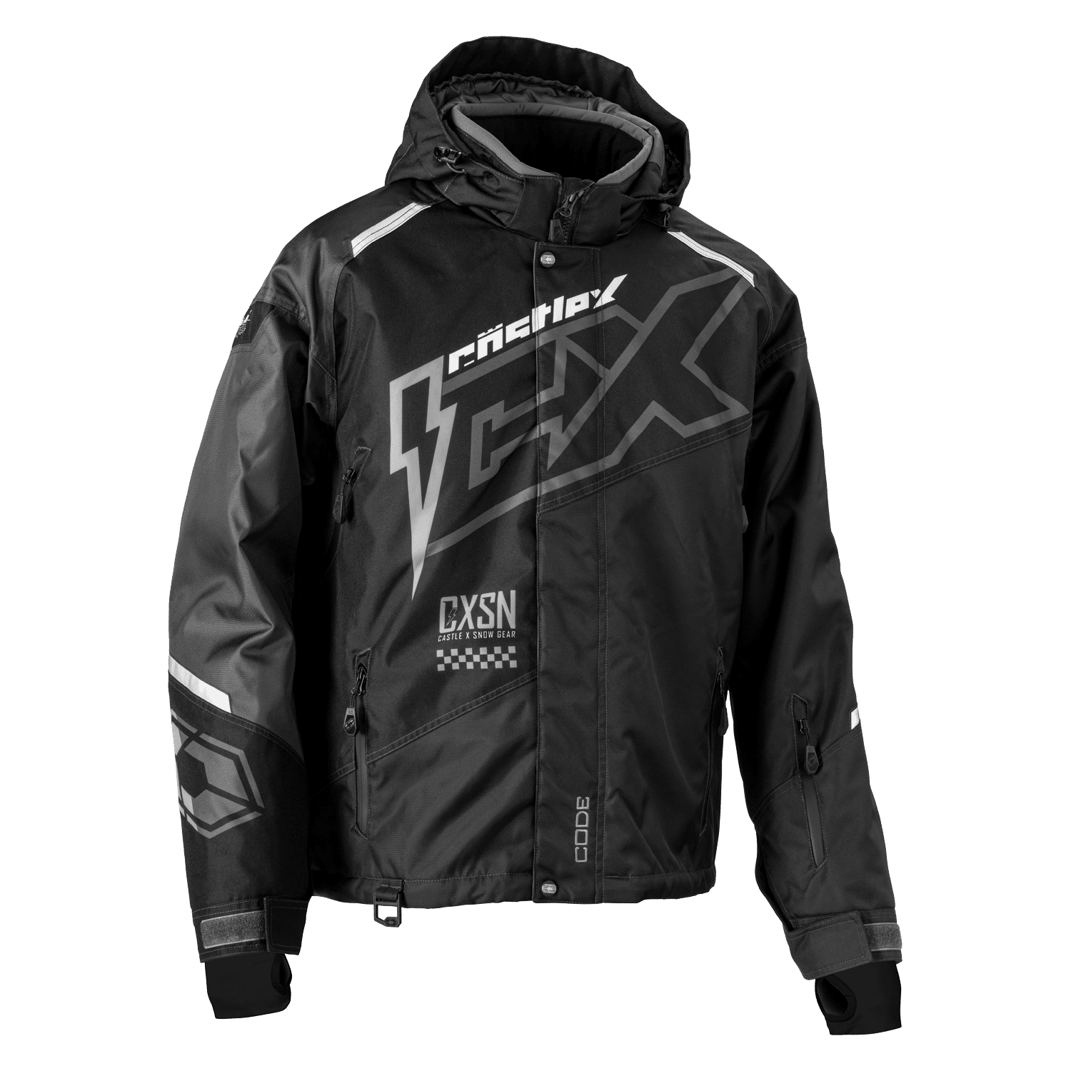 Men&#39;s Castle Code Jacket BLK/CHAR/SIL XL