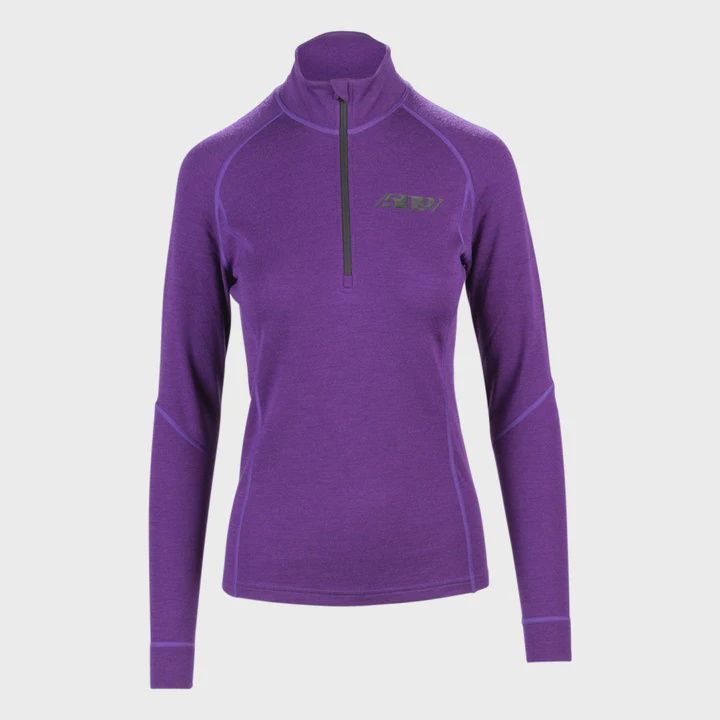 Women&#39;s FZN Merino Quarter Zip, Purple
