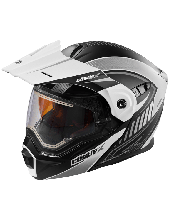 Castle C X950, Matte BLK/WHT, Dual Sport