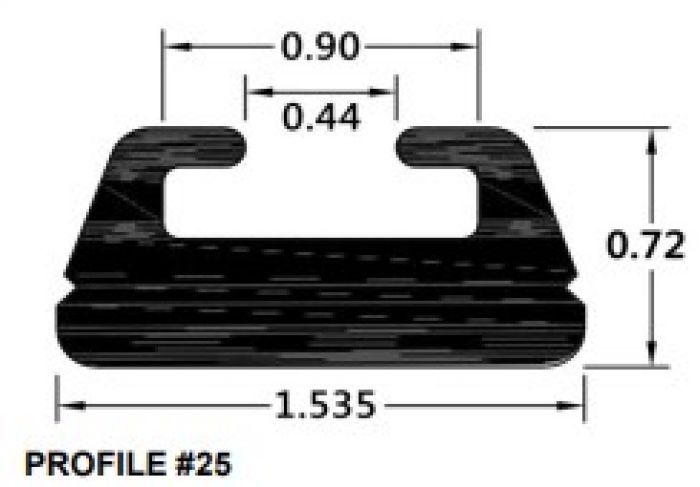 Slide Profile 25 Black 56&quot;, 128900