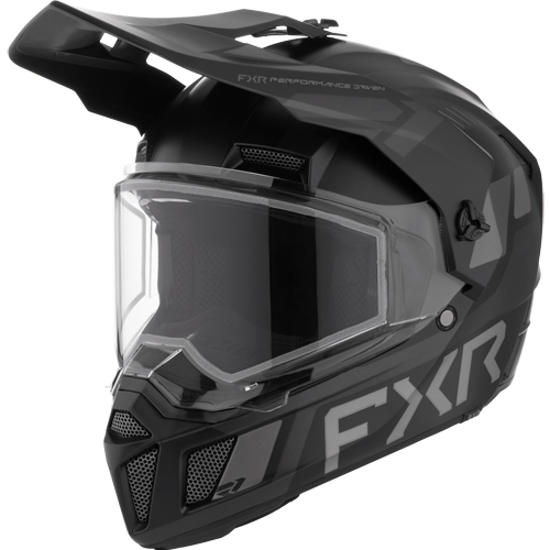 YOUTH CLUTCH X HELMET W/ DUAL SHIELD 26, Colour: BLACK OPS, Size: L