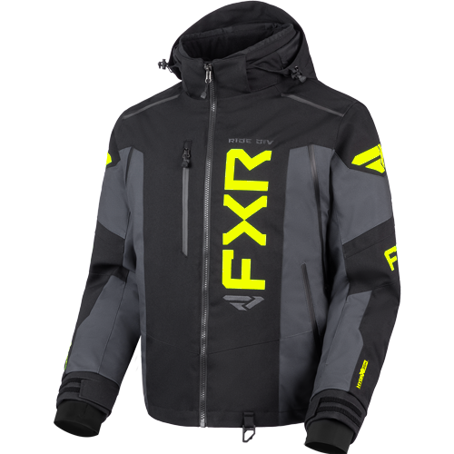 M HELIUM X 2-IN-1 JACKET 26, Colour: BLACK/ASPHALT/HIVIS, Size: L