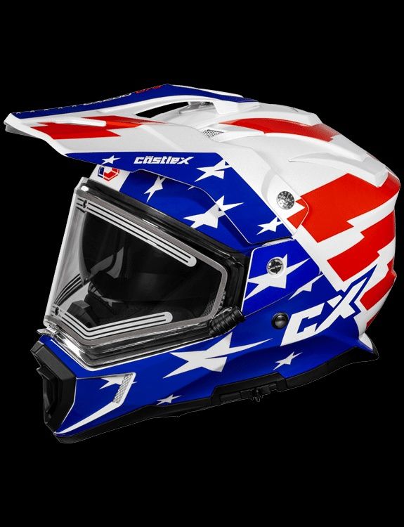CX200 Liberty Electric Dual-Sport Helmet, R/W/B