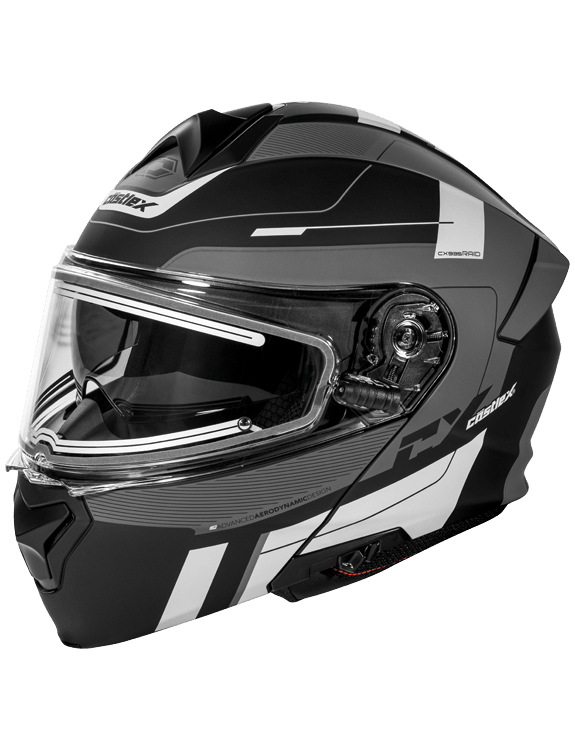 CX935 Raid Helmet, Electric Modular, Matte Charcoal/Silver, Size: SM
