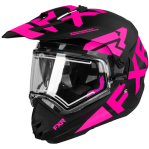 Torque X Team Helmet w/Electric Shield and Sun Shade, Black/E Pink