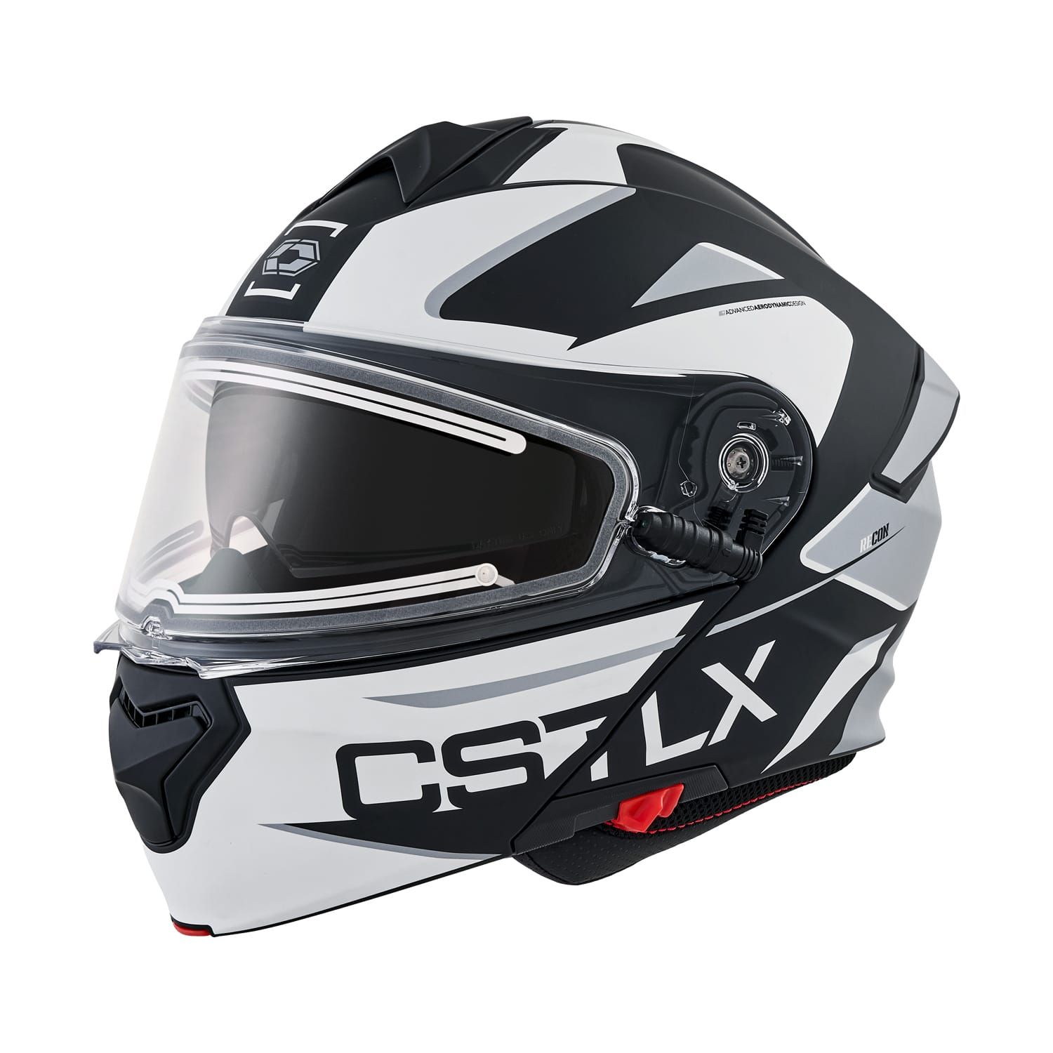 CX935 Recon Electric Modular Helmet, Color: Matte BLK/WHT, Size: MD
