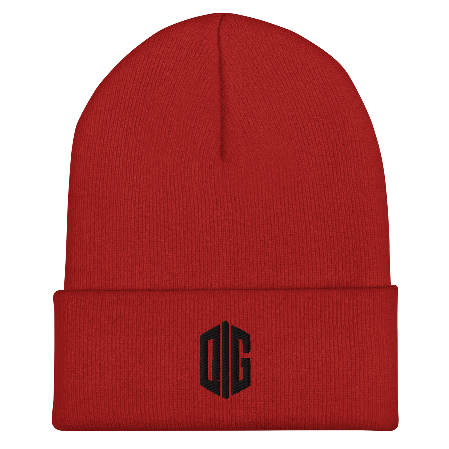 Darkblend Graphic | Iconic | Embroidered Cuffed Beanie (Red)