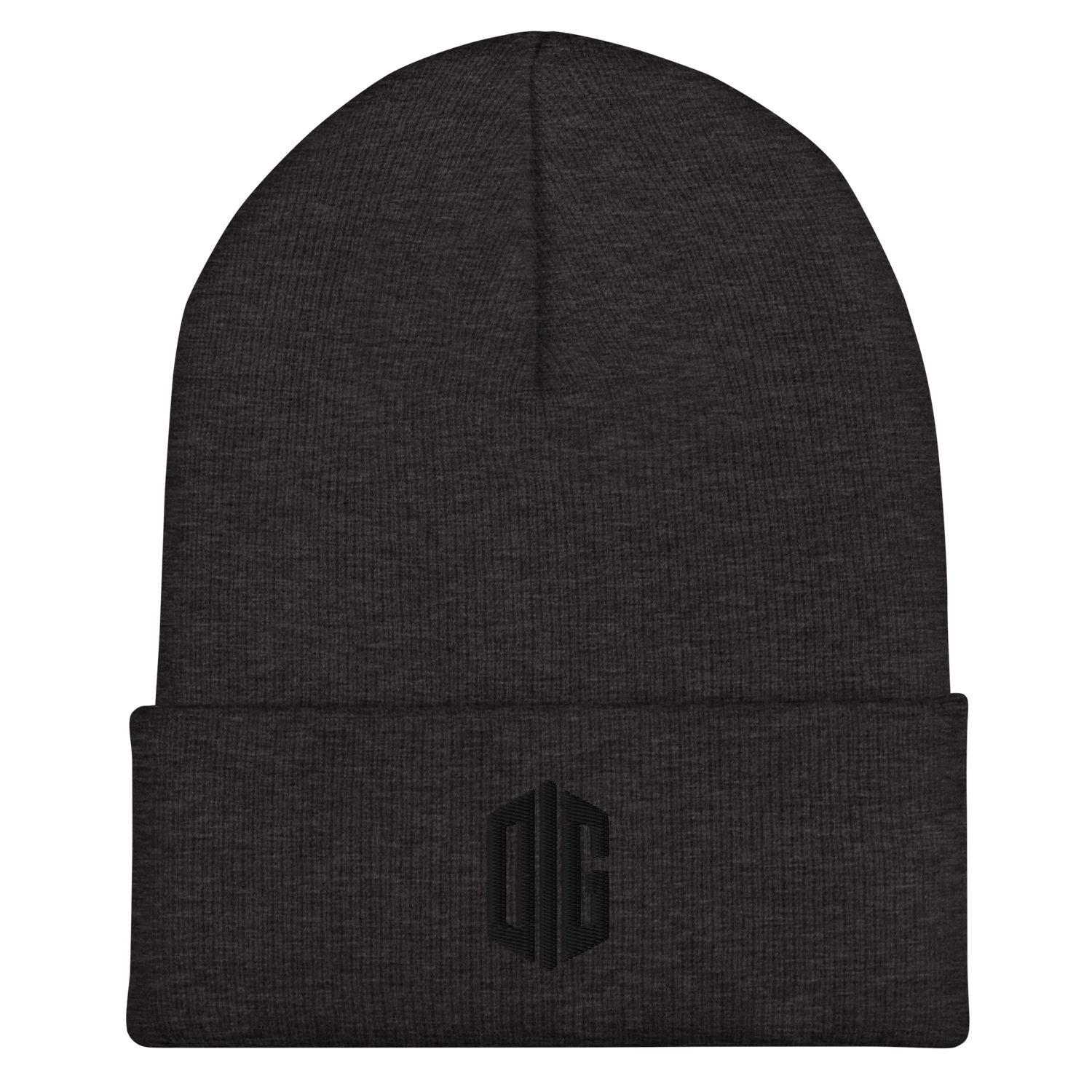 Darkblend Graphic | Iconic | Embroidered Cuffed Beanie (Dark Gray)