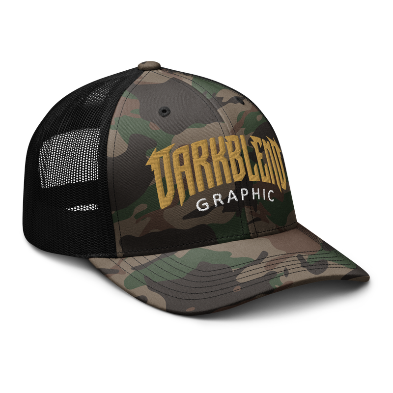 Darkblend Graphic RAZR Edition Embroidered Camo Snapback Trucker Hat