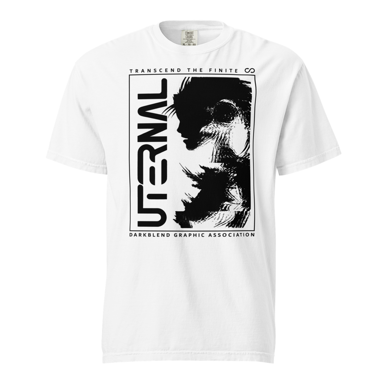 UTERNAL &quot;Transcend the Finite&quot; Premium Grunge Style Graphic Tee (Vintage White)