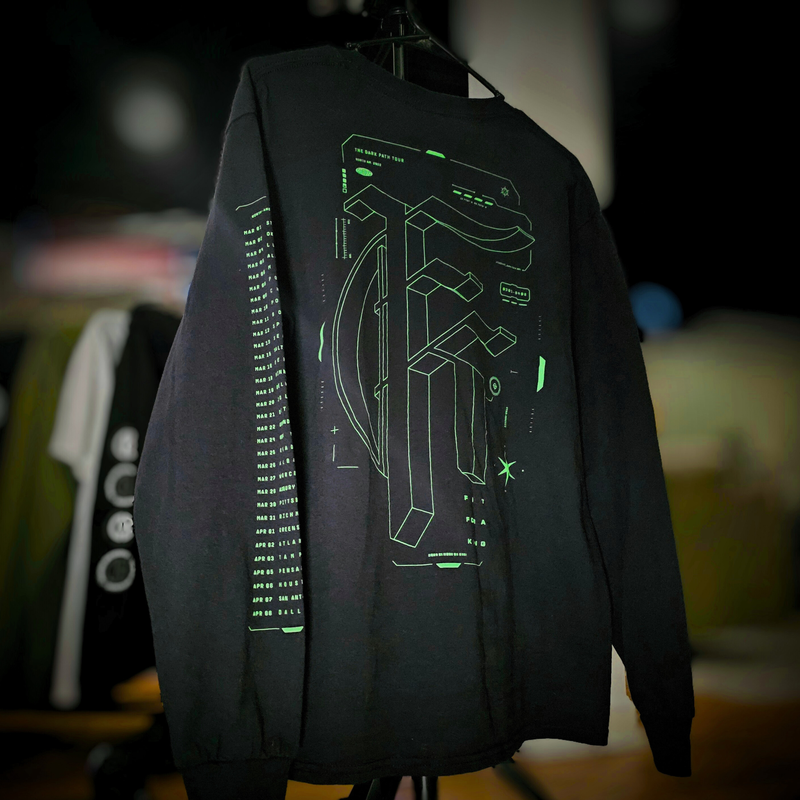 Pre-Owned Official Fit For A King (FFK) DARK PATH TOUR Long Sleeve Graphic Tee (Like New)