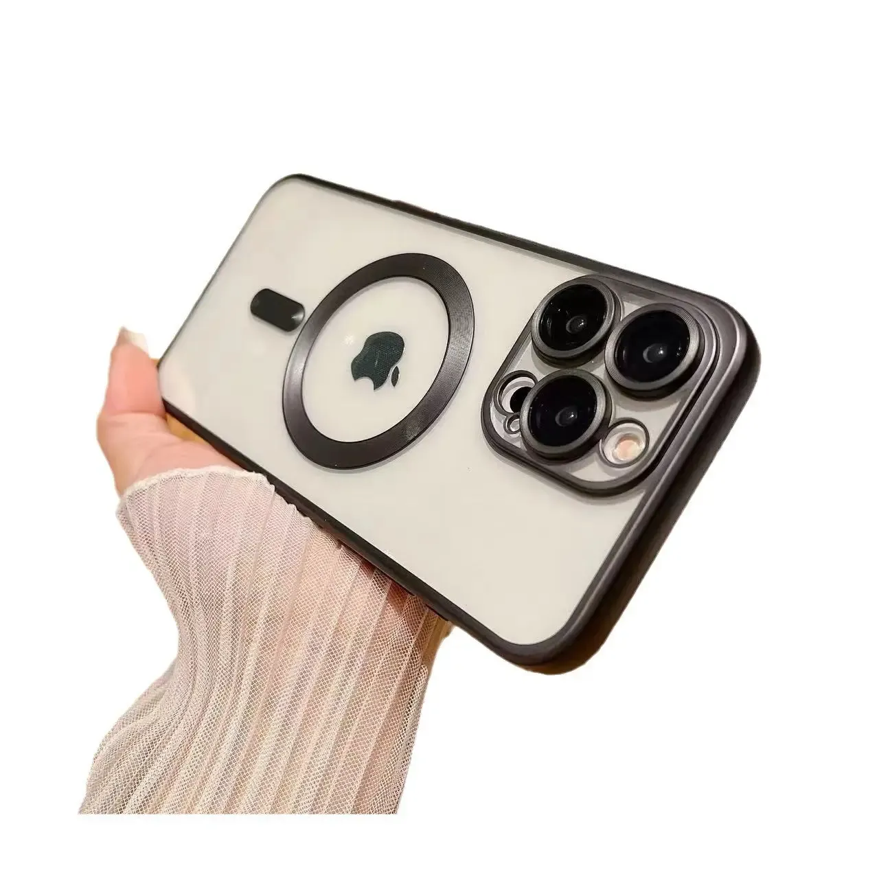 Protector Elegant Titanium Plating Anti-Scratch Case for iPhone 15 PRO