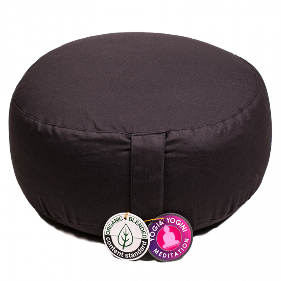 Zafu coussin de méditation coton Bio Noir
