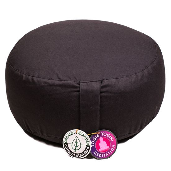 Zafu coussin de méditation coton Bio Noir