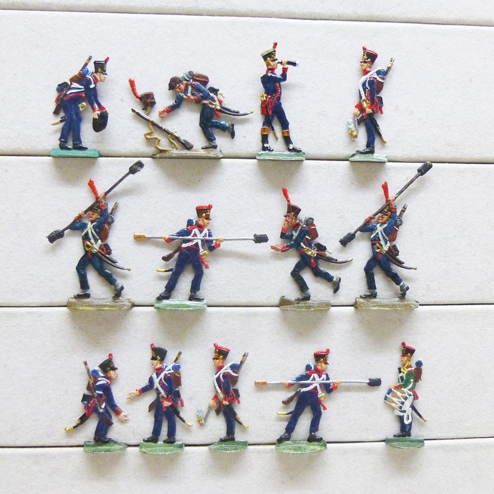 13 Zinnfiguren Frankreich Artillerie Napoleon bemalt