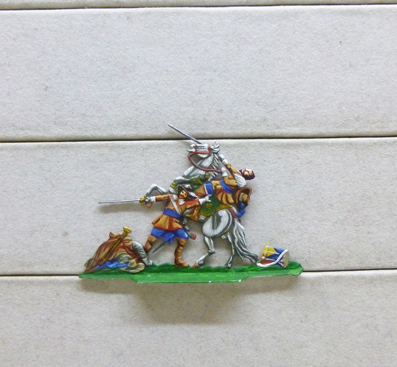 1 Zinnfigur Tod Gustav Adolf 30jähriger Krieg 30mm Luxusbemalung