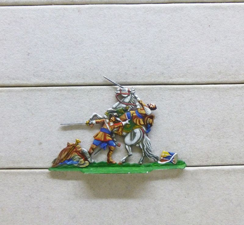1 Zinnfigur Tod Gustav Adolf 30jähriger Krieg 30mm Luxusbemalung 1 Zinnfigur Tod Gustav Adolf 30jähriger Krieg 30mm Luxusbemalung