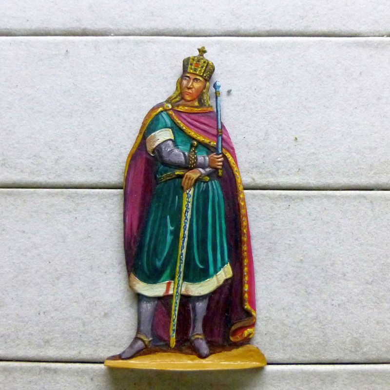 1 Zinnfigur Deutsche Herrscher Heinrich VI. 1190-1197 Mittelalter 80mm bemalt Weiland