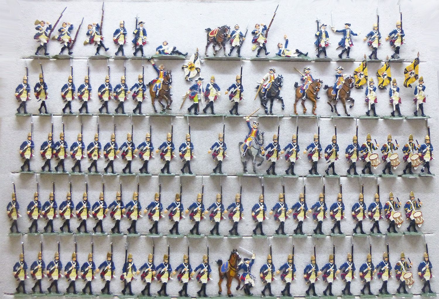 93 Zinnfiguren Preussen Füssiliere Zorndorf, 25. August 1758