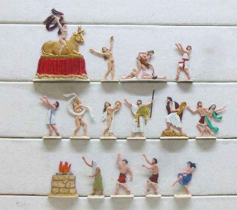 15 Zinnfiguren Tanz um das goldene Kalb Moses Hafer WH Bibel Erotik 30mm bemalt 15 Zinnfiguren Tanz um das goldene Kalb Moses Hafer WH Bibel Erotik 30mm bemalt