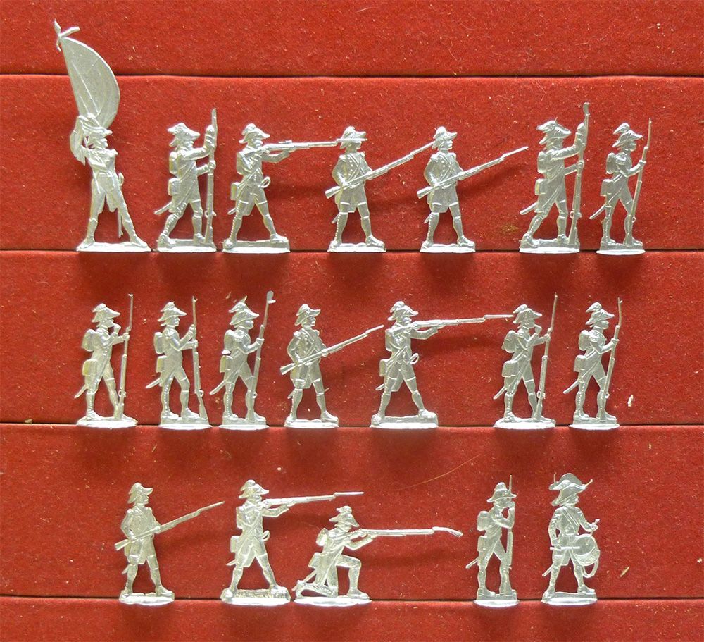 19 Zinnfiguren MIGNOT Frankreich Infanterie Ägytenfeldzug 30mm blank unbemalt
