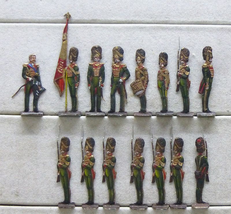 15 Zinnfiguren Russland Palastwache 1830 Zar Nikolaus I 30mm Luxusbemalung