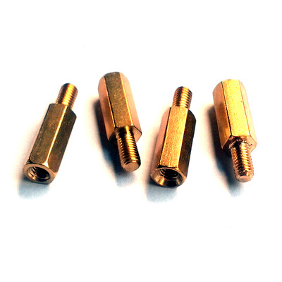 Copper Hex Standoffs - M3, Male-Female (Pack of 4)
