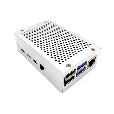 Industrial Silver Metal Aluminium Case for Raspberry Pi 4